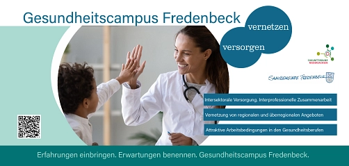 Flyer Gesundheitscampus - fachlich Rückseite Rückseite des Flyers für die fachliche Öffentlichkeit © Samtgemeinde Fredenbeck