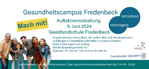 Rückseite des Flyers zur Auftaktveranstaltung Gesundheitscampus Fredenbeck&nbsp;&copy;&nbsp;Samtgemeinde Fredenbeck